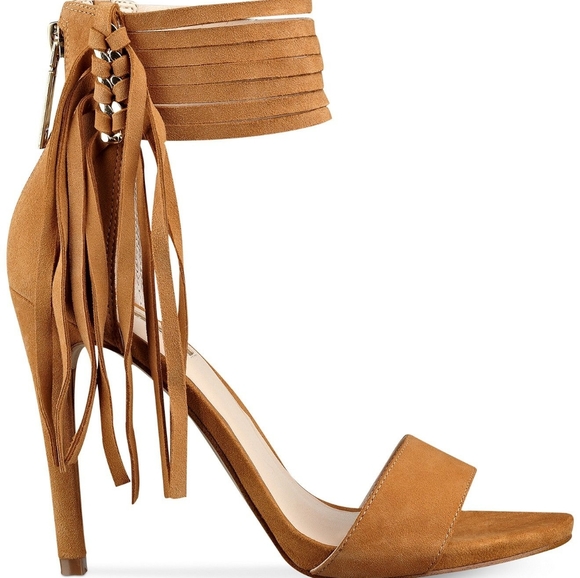 Guess Shoes - GUESS Carlene Fringe Ankle Strap Dress San Guess Shoes - GUESS Carlene Fringe Ankle Strap Dress San